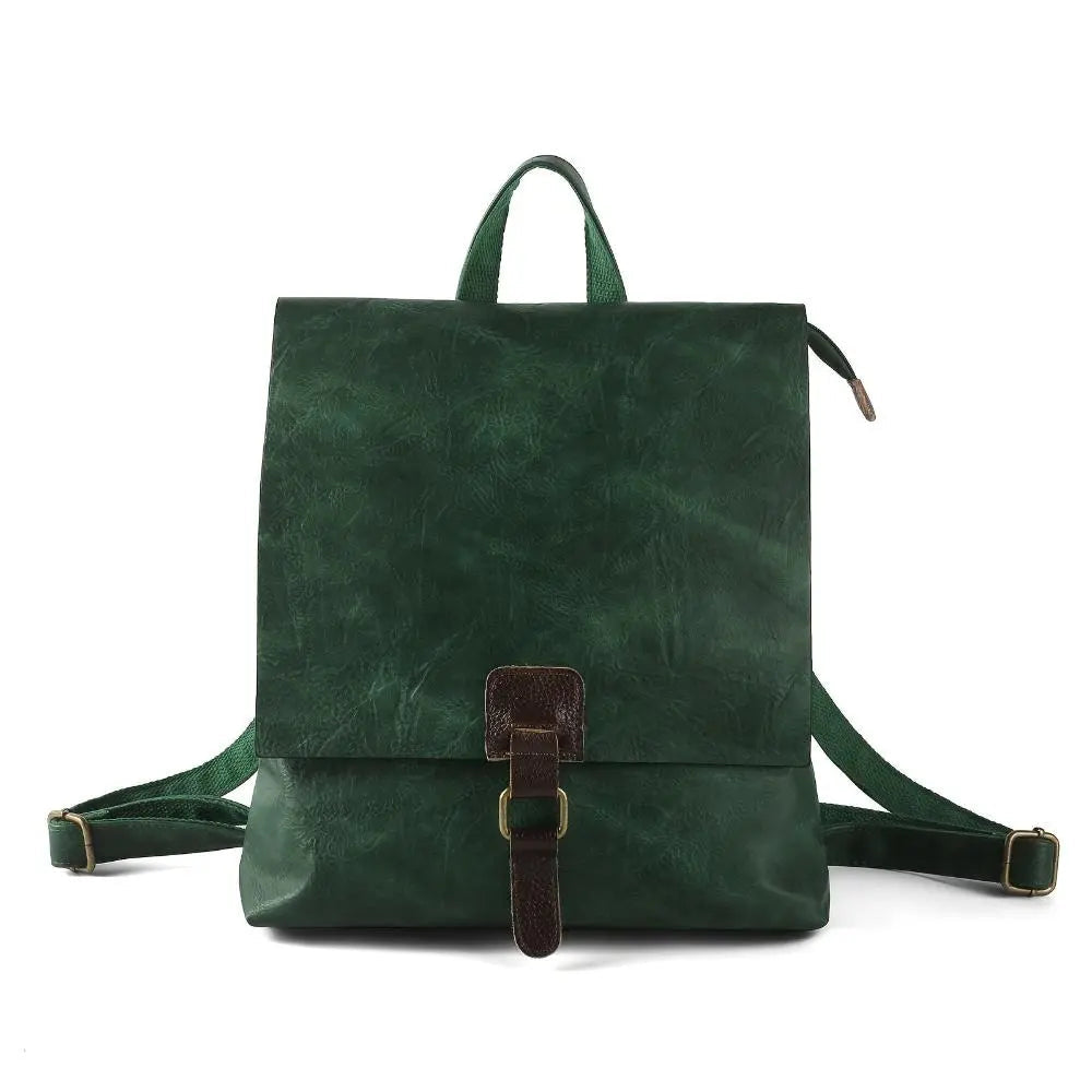 Mochila Urbana con Solapa – Verde Oscuro