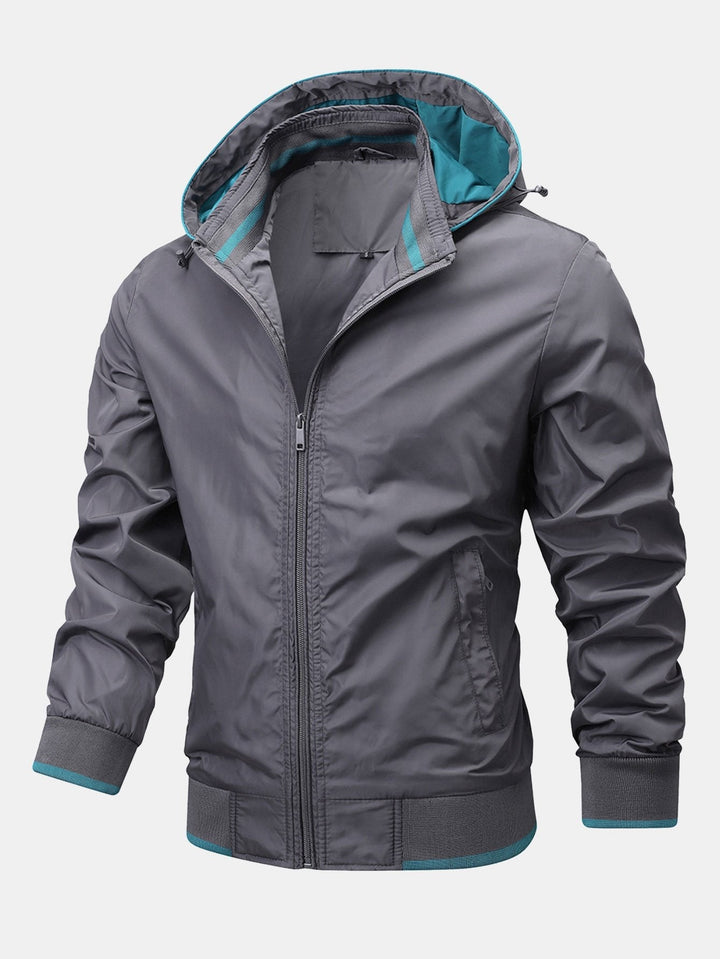 Chaqueta con Capucha Desmontable – Gris