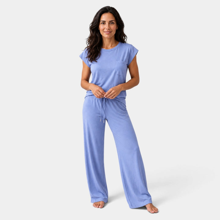 Conjunto Fluido de Pantalón – Morado