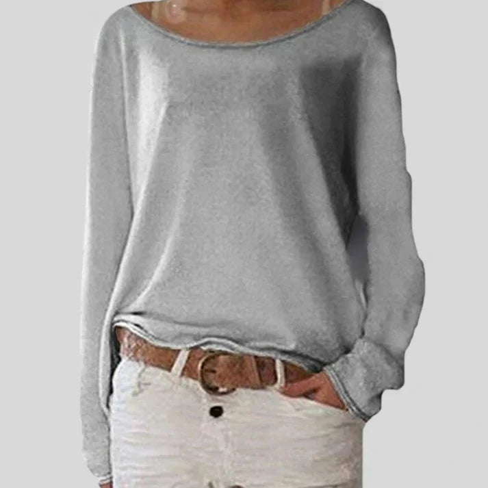 Jersey con Cuello Barco – Gris