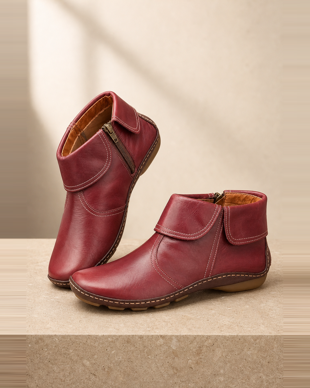 Botines con Cuello Vuelto