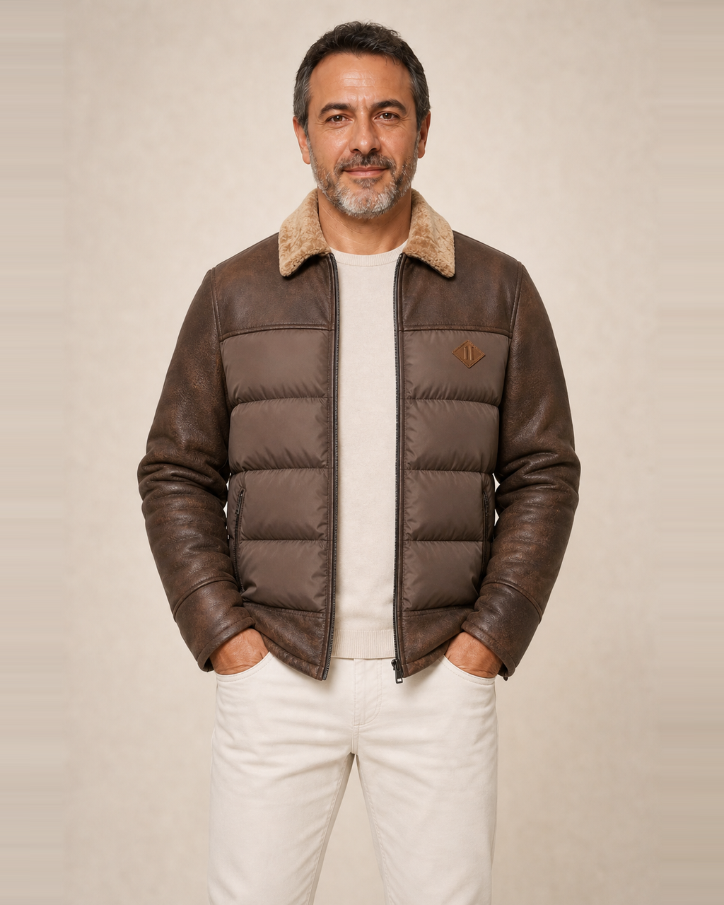 Chaqueta Acolchada Estilo Aviador