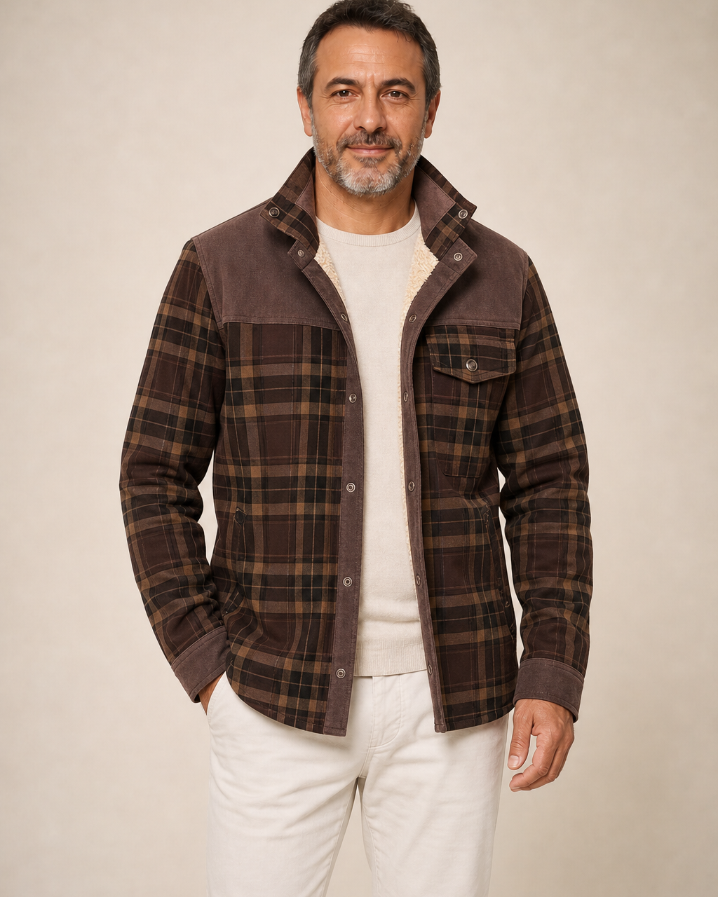 Sobrecamisa Forrada a Cuadros