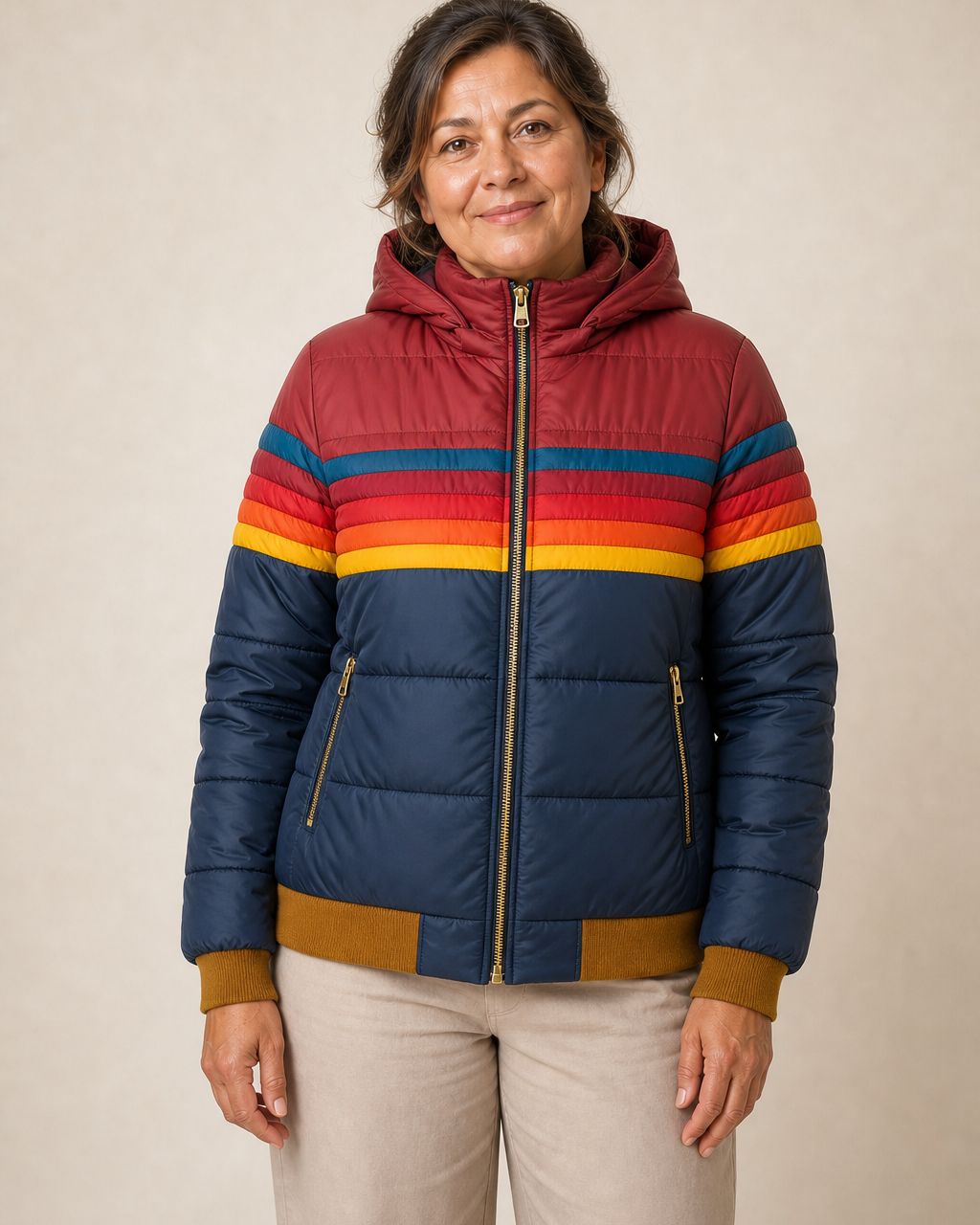 Chaqueta Retro con Capucha
