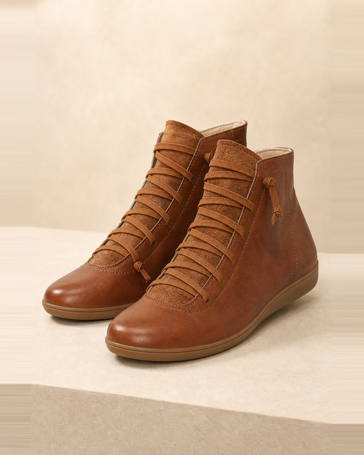 Botines Planos con Cordones