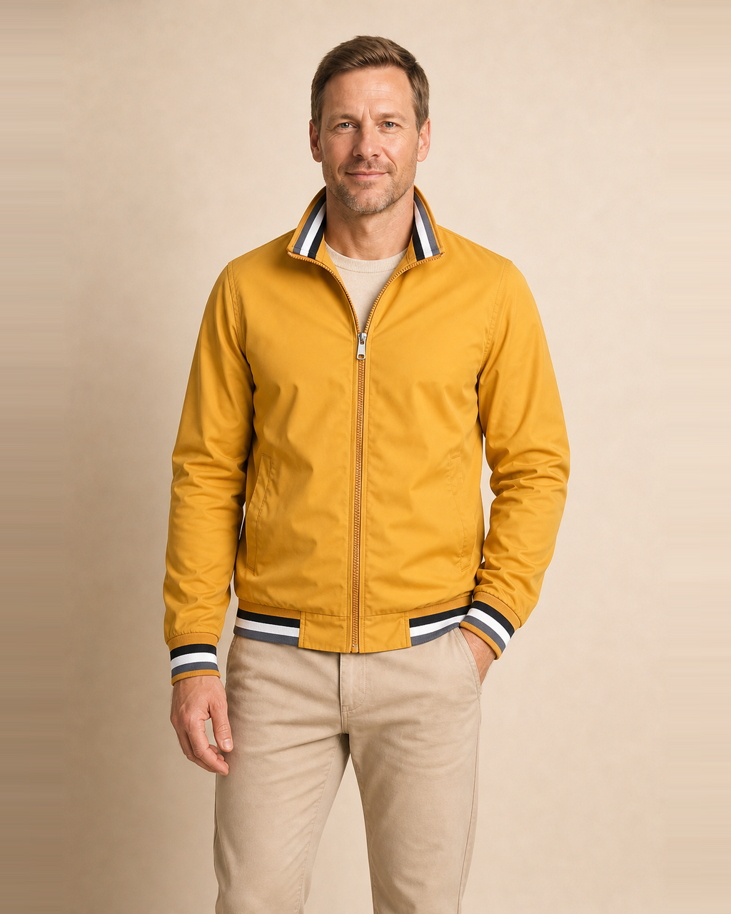 Chaqueta Casual con Cremallera