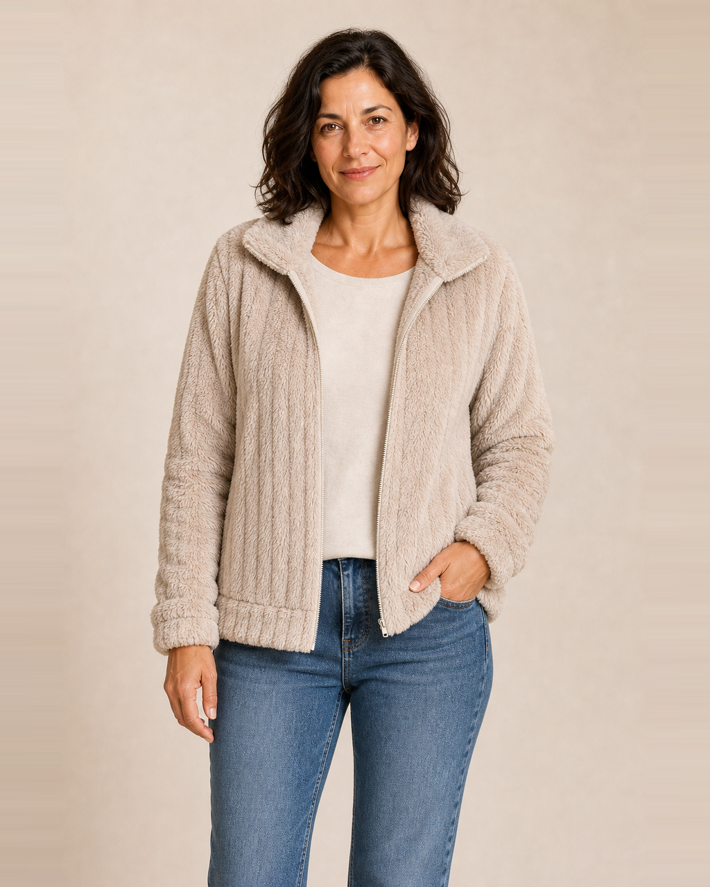 Chaqueta con Cuello Camisero