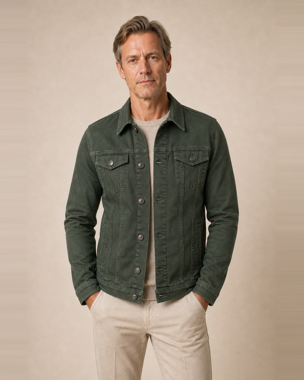 Chaqueta Casual con Botones