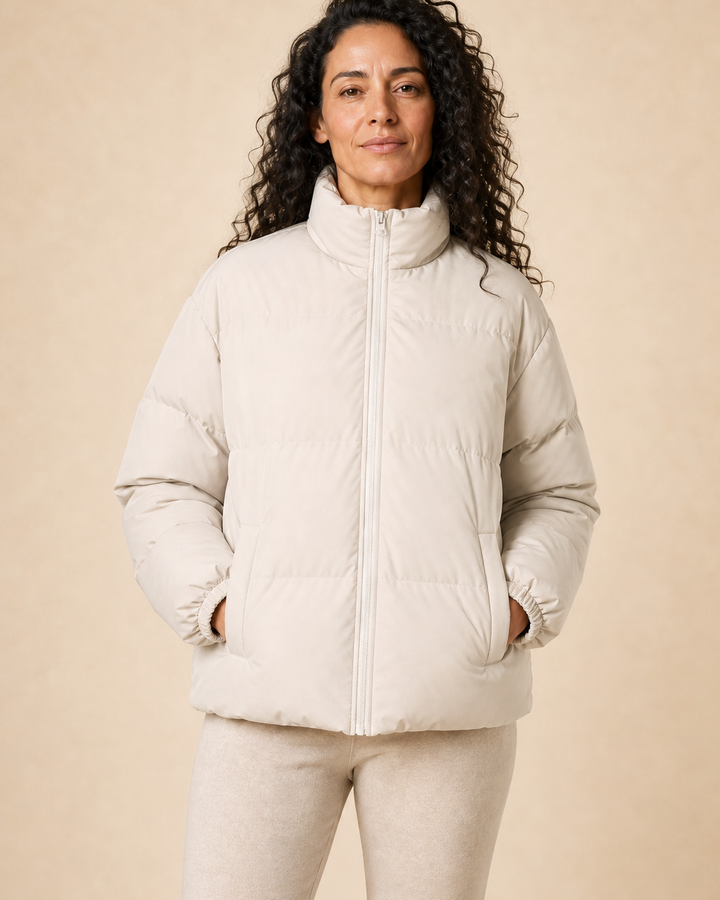 Chaqueta Acolchada de Cuello Alto