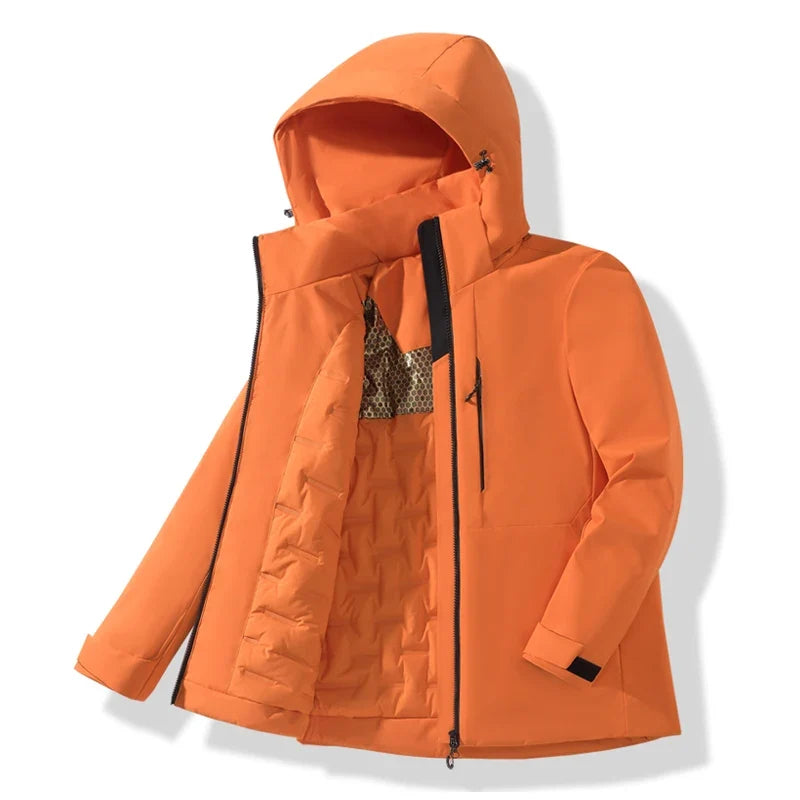 Chaqueta de Montaña con Capucha – Naranja