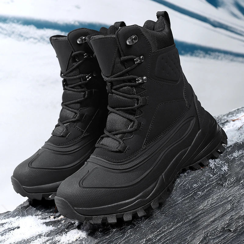 Botas de Invierno con Cordones – Negro