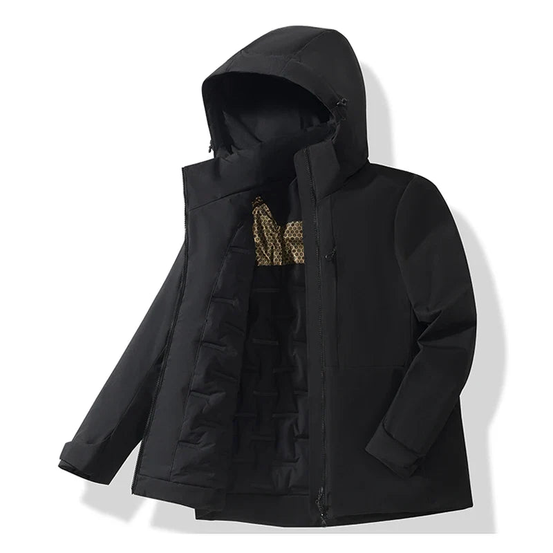 Chaqueta de Montaña con Capucha – Negro