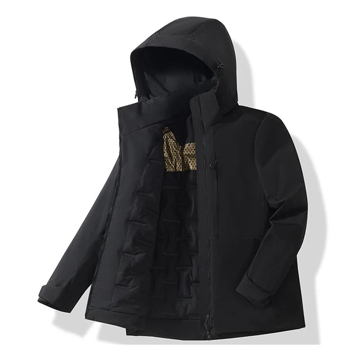 Chaqueta de Montaña con Capucha – Negro