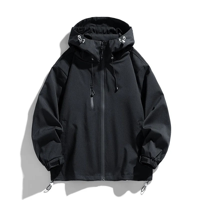 Chaqueta Deportiva con Capucha – Negro