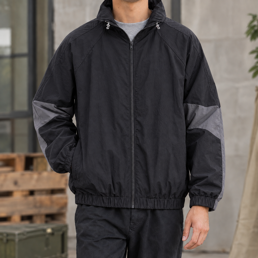 Chaqueta Deportiva Relajada – Negro