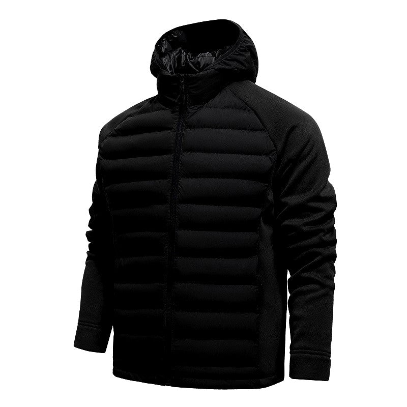 Chaqueta Híbrida con Capucha – Negro
