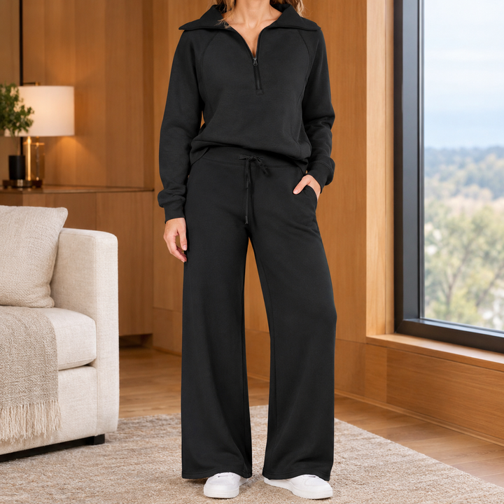 Conjunto Relajado de Pantalón – Negro