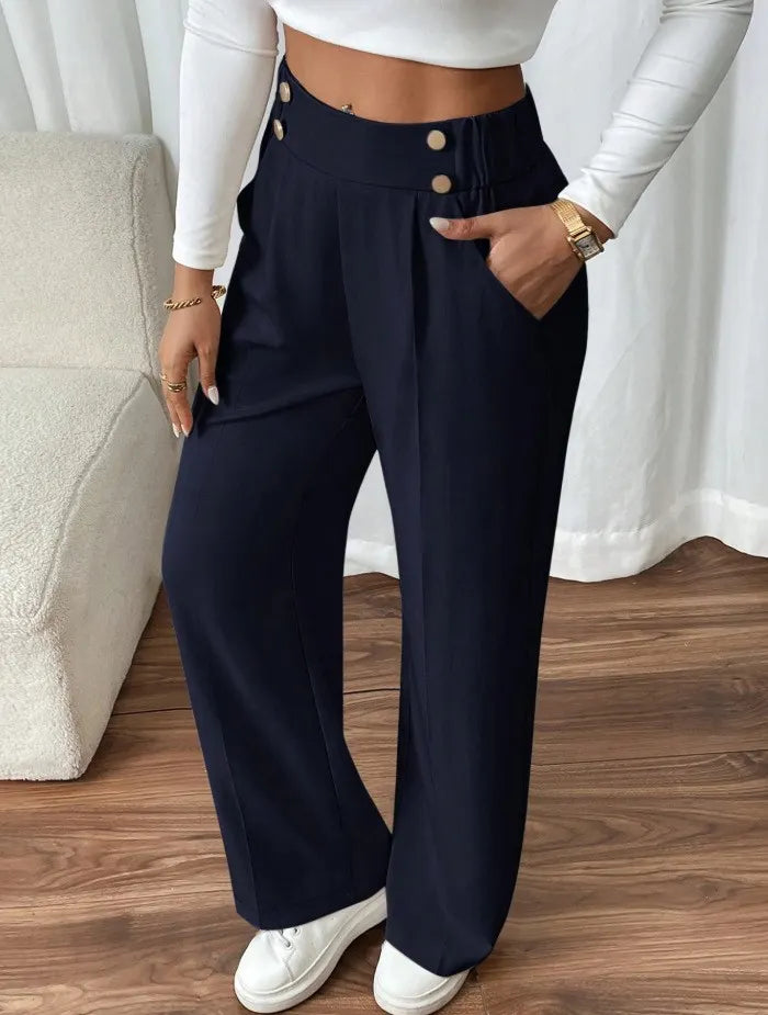 Pantalón Ancho con Botones