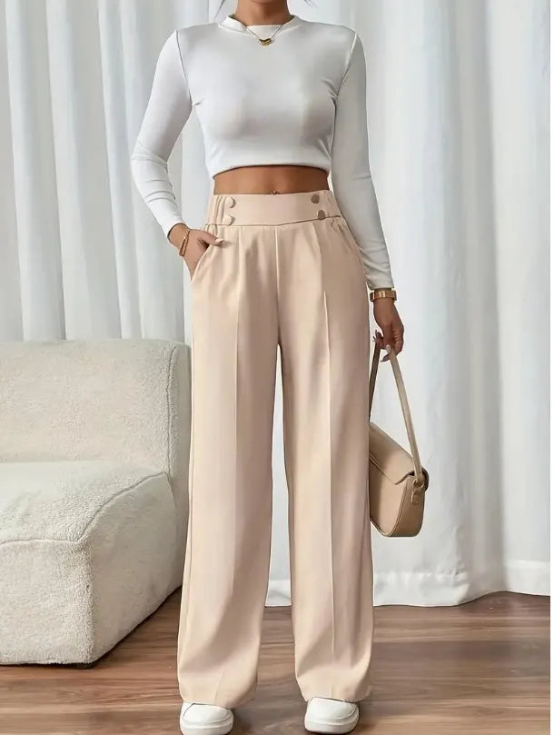 Pantalón Ancho con Botones