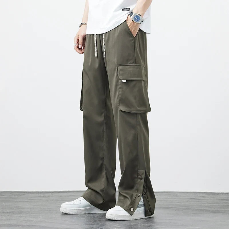 Pantalón Cargo Ajustable – Verde Militar