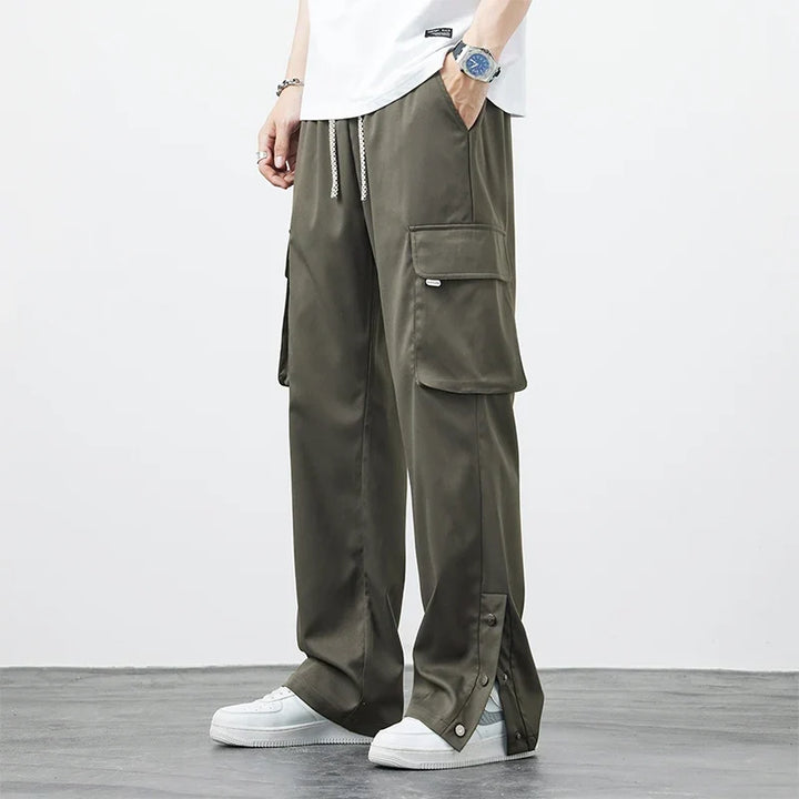 Pantalón Cargo Ajustable – Verde Militar