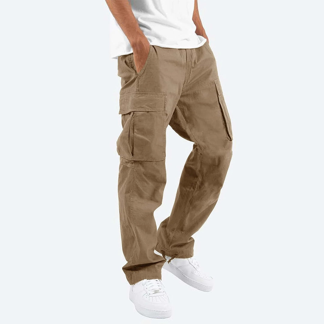 Pantalón Cargo de Corte Recto – Caqui