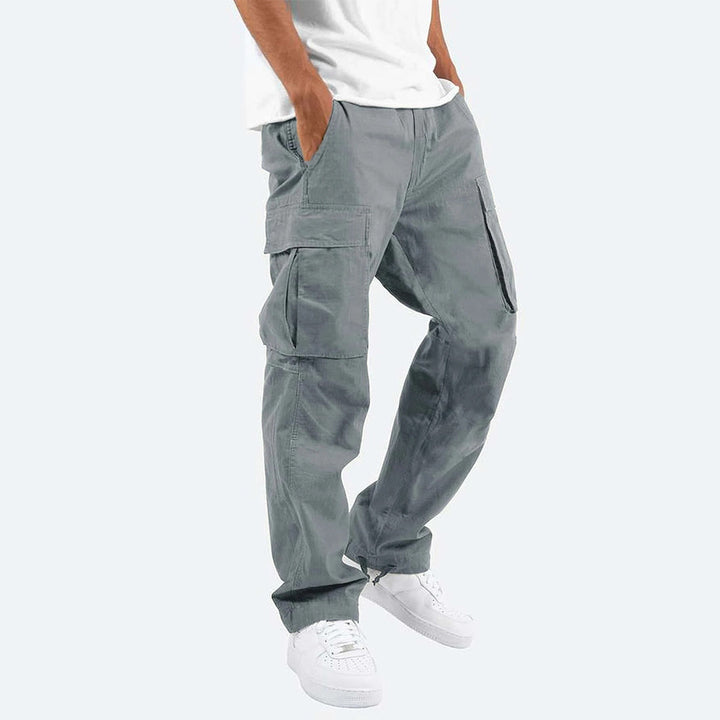 Pantalón Cargo de Corte Recto – Gris