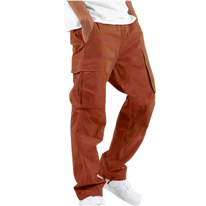 Pantalón Cargo de Corte Recto – Naranja