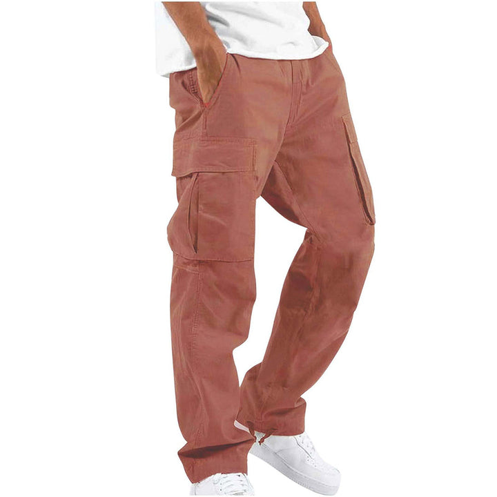 Pantalón Cargo de Corte Recto – Rojo