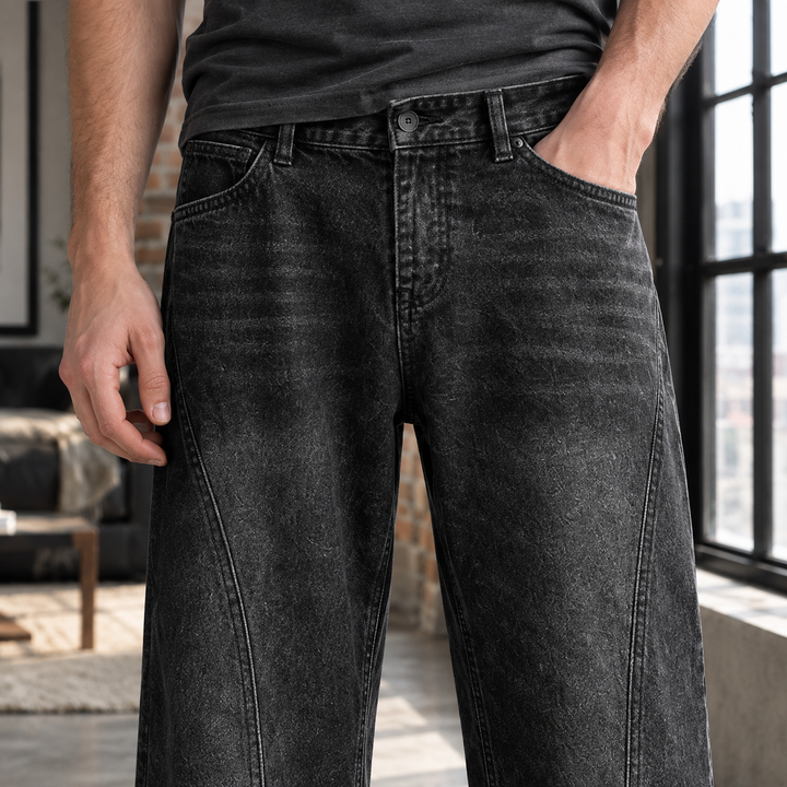 Pantalón Holgado con Costuras