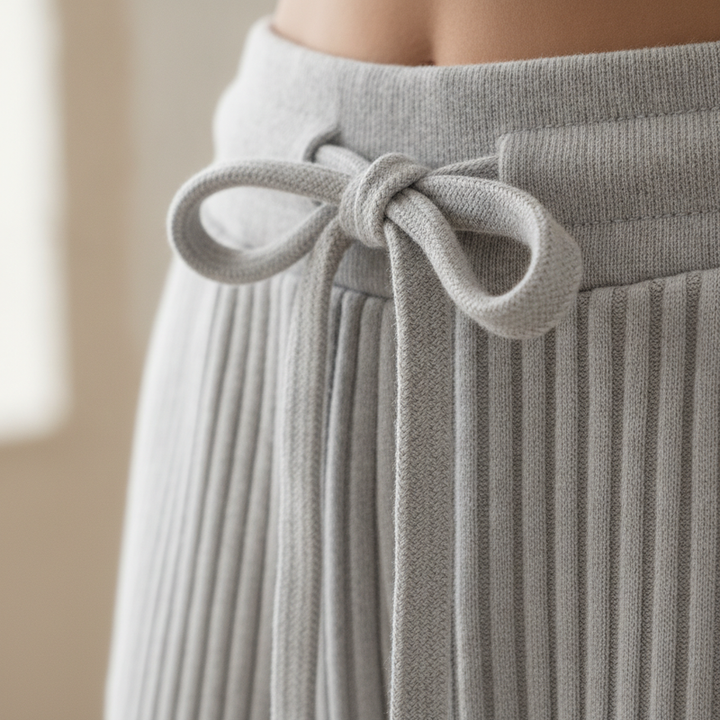 Pantalón jogger de punto con cordón ajustable