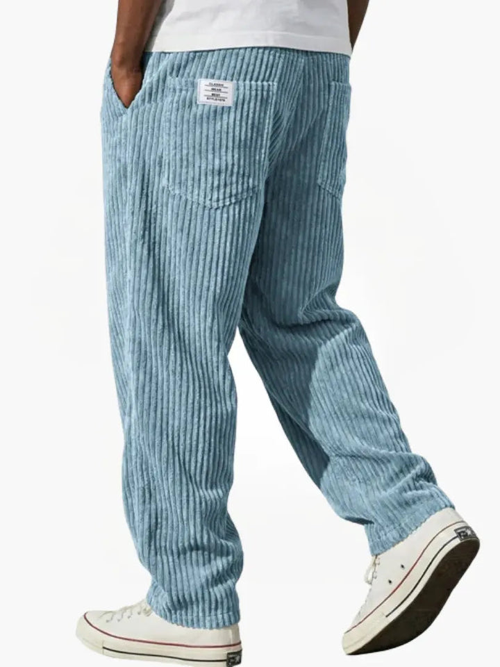 Pantalón Recto Relajado – Azul Cielo