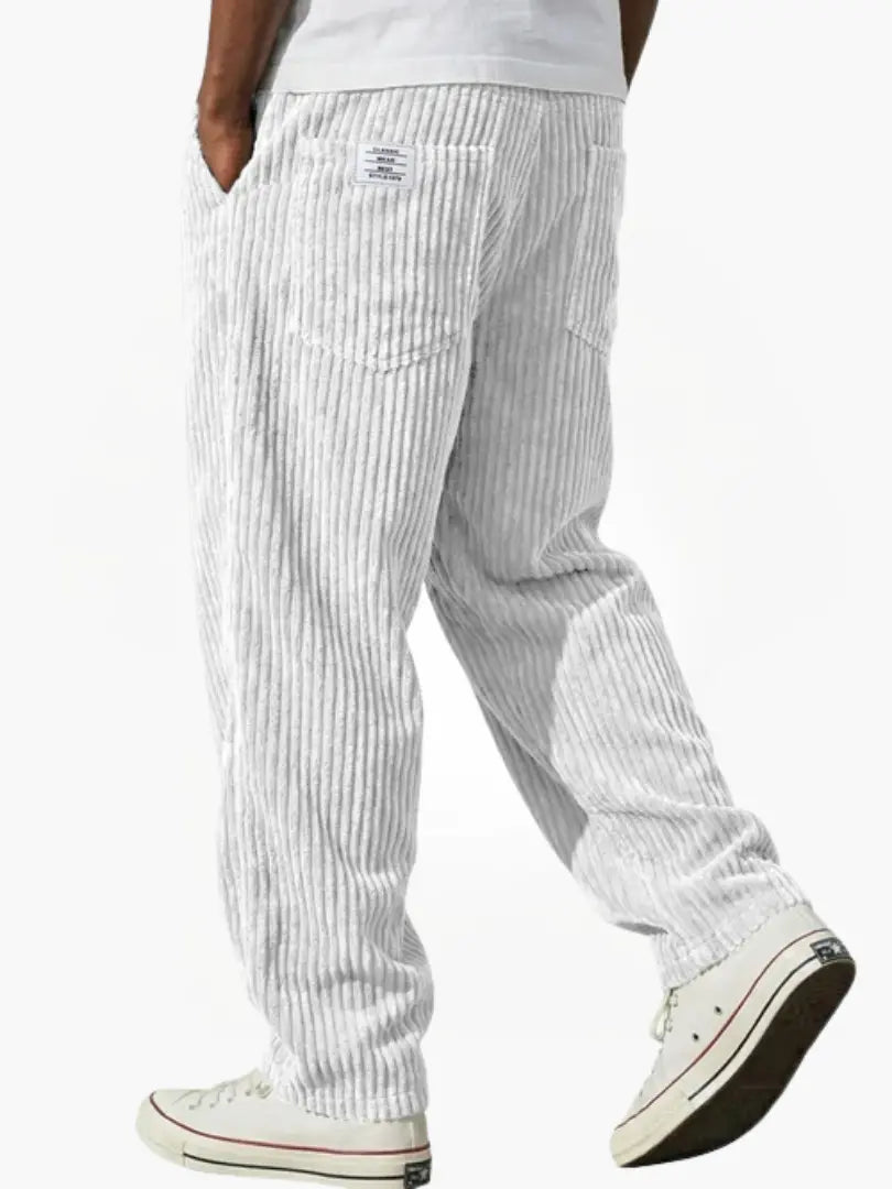 Pantalón Recto Relajado – Blanco