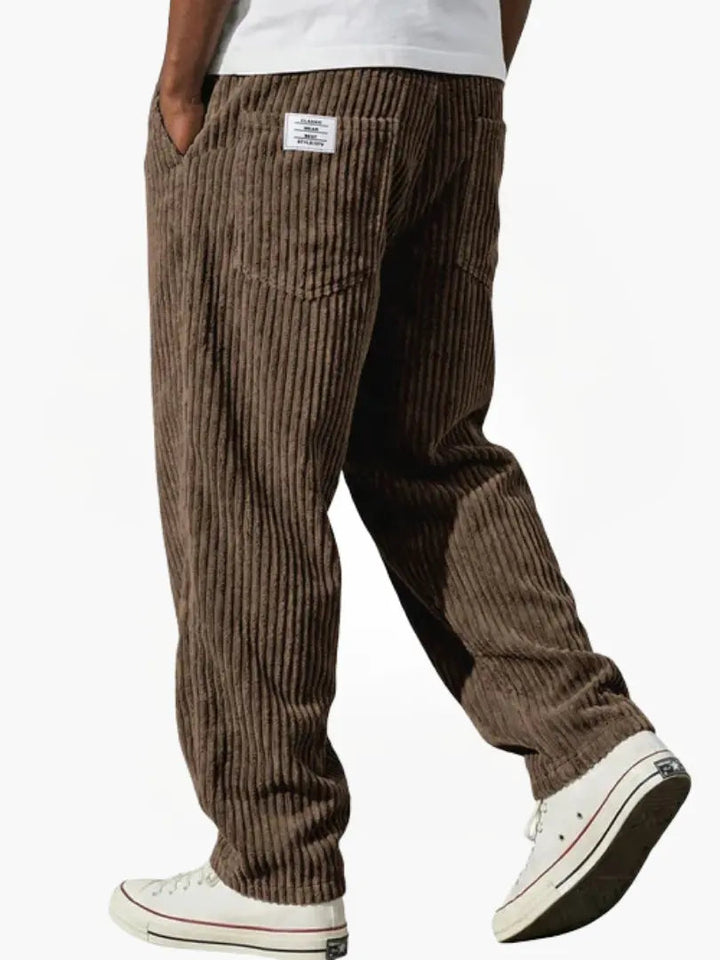 Pantalón Recto Relajado – Marrón