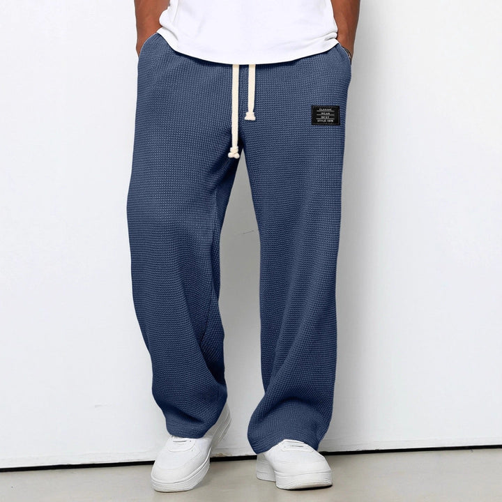 Pantalón Relajado de Pernera Ancha – Azul