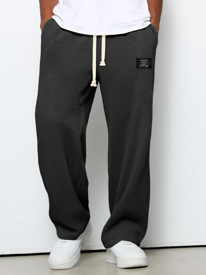 Pantalón Relajado de Pernera Ancha – Negro