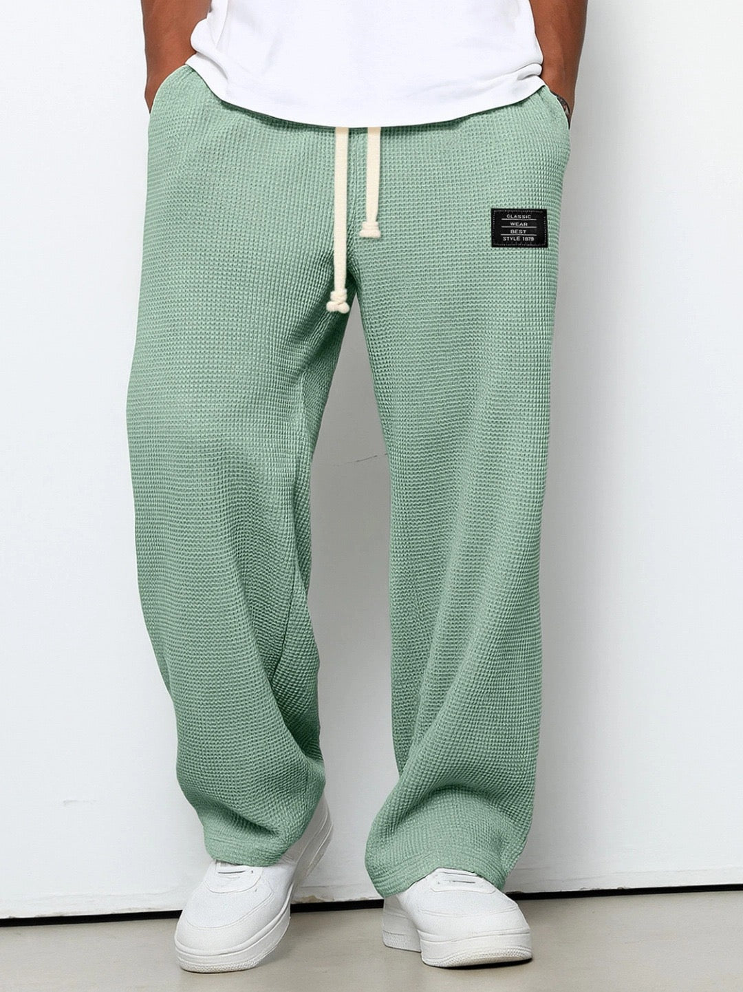 Pantalón Relajado de Pernera Ancha – Verde
