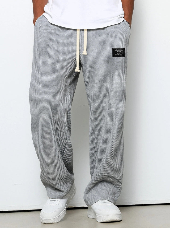 Pantalón Relajado de Pernera Ancha – Gris