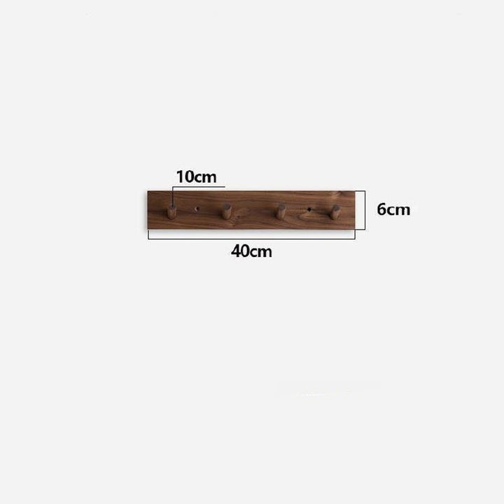 Perchero de pared de madera - Diseño minimalista con ganchos integrados