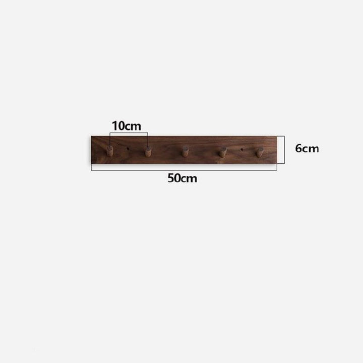 Perchero de pared de madera - Diseño minimalista con ganchos integrados