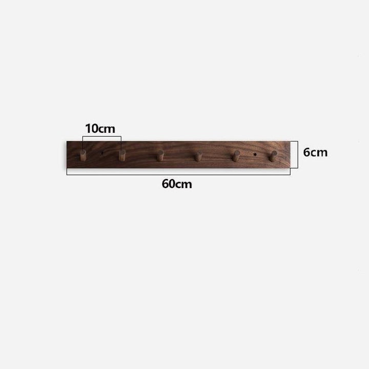 Perchero de pared de madera - Diseño minimalista con ganchos integrados