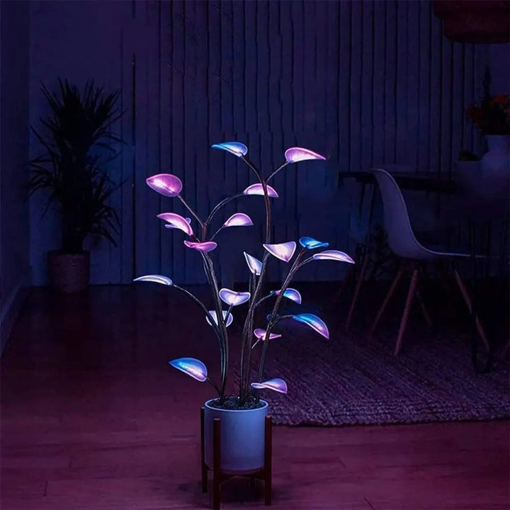 Planta decorativa LED con iluminación programable
