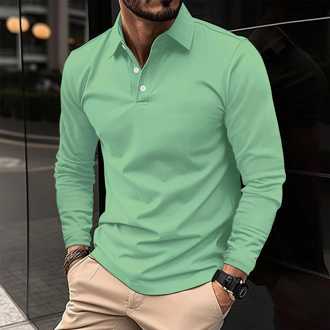 Polo Clásico de Manga Larga – Verde