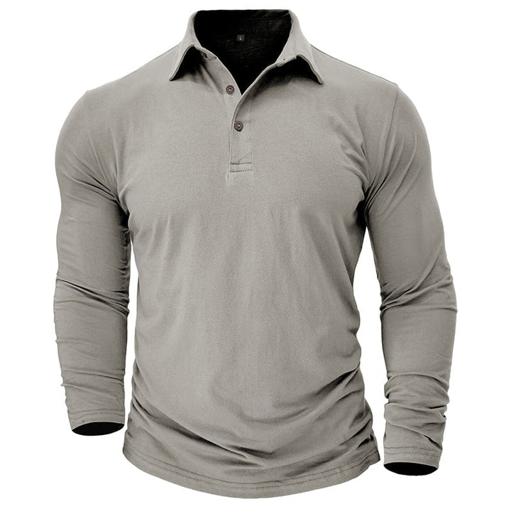 Polo Entallado para Hombre – Gris Claro