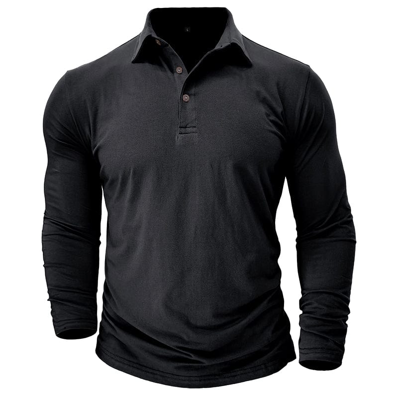 Polo Entallado para Hombre – Negro