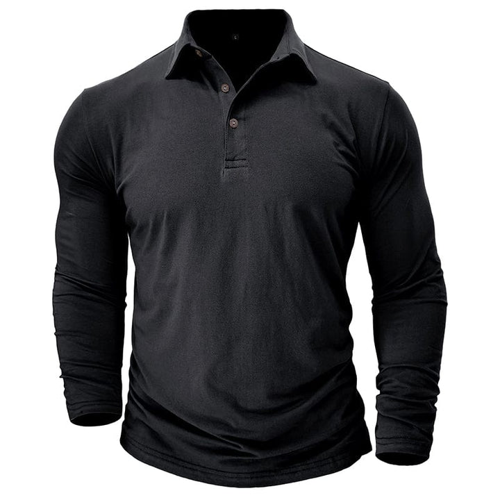 Polo Entallado para Hombre – Negro