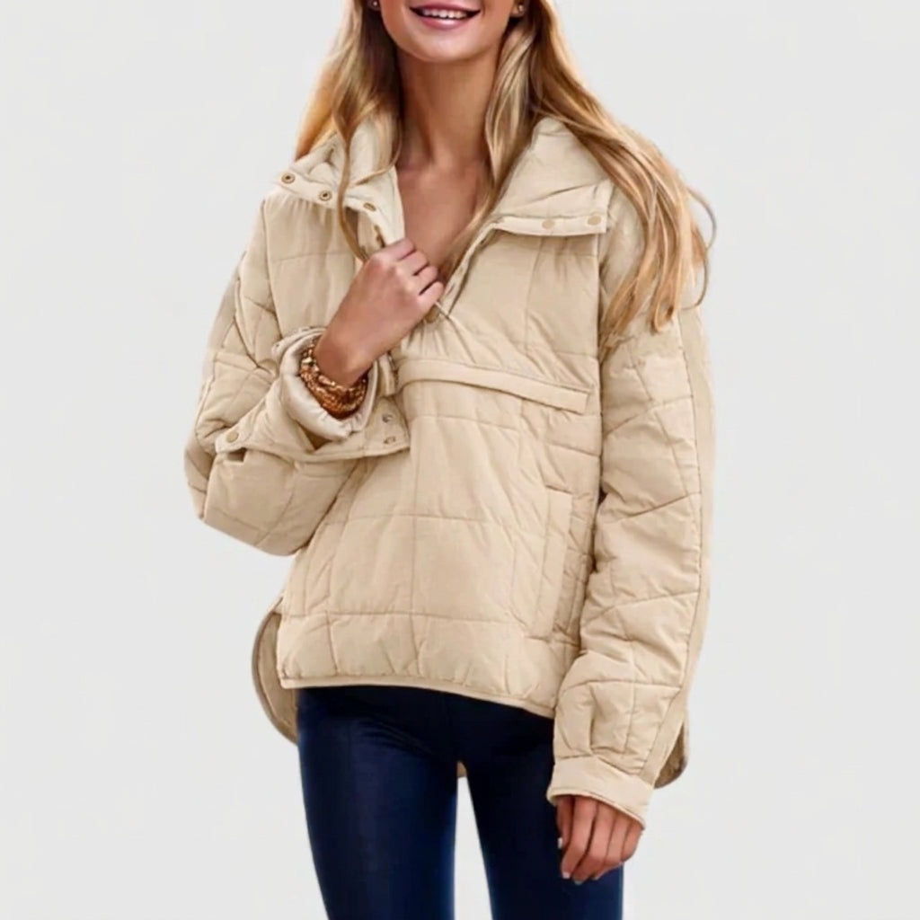 Chaqueta Anorak Acolchada – Marrón Claro