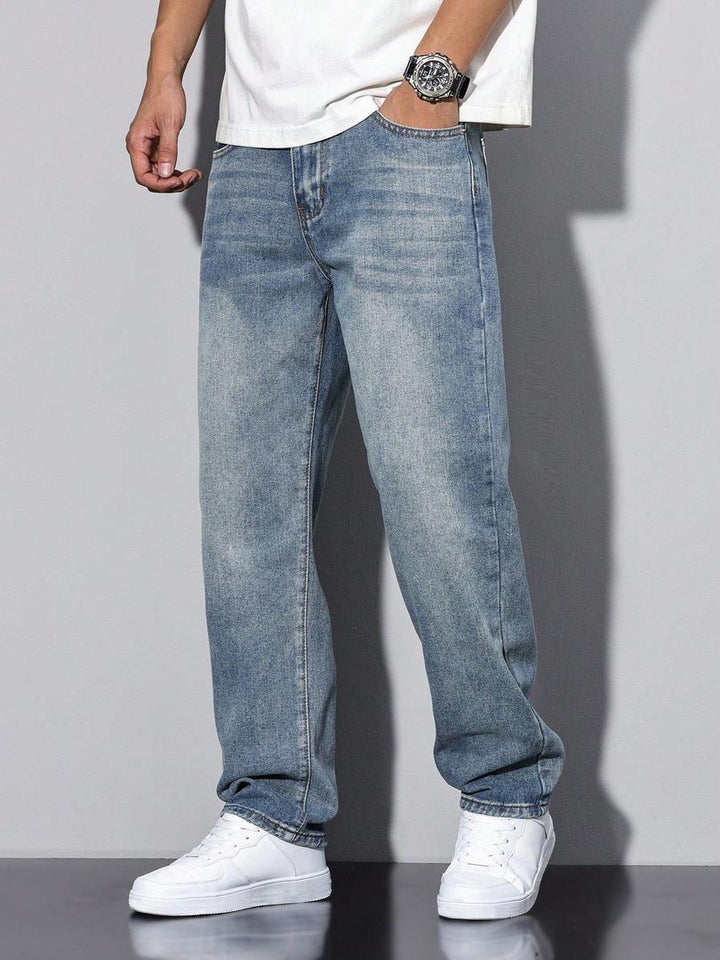 Pantalón Recto Efecto Lavado