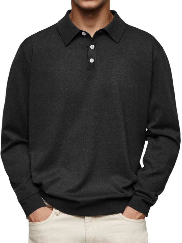 Polo Urbano de Manga Larga – Negro
