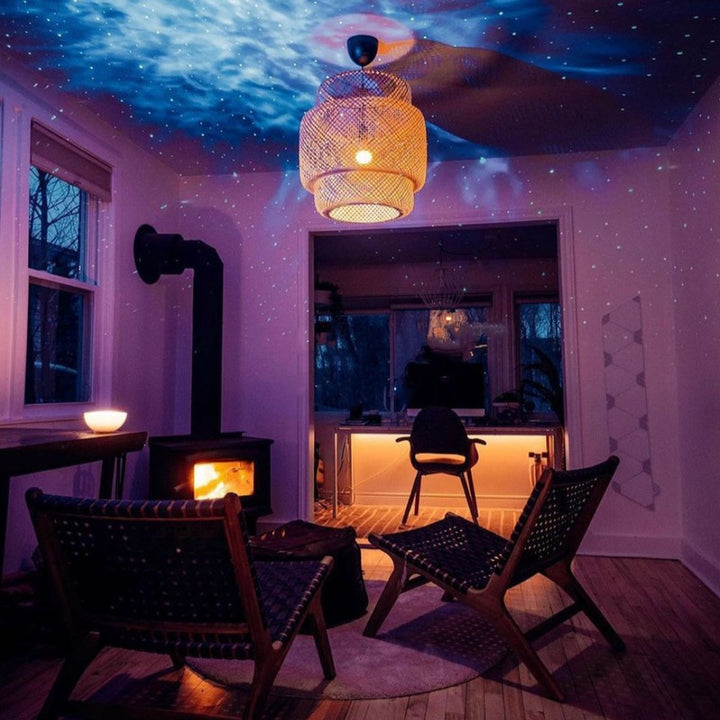 Proyector de Galaxia con Luces de Estrellas y Nebulosa - Altavoz Bluetooth Integrado